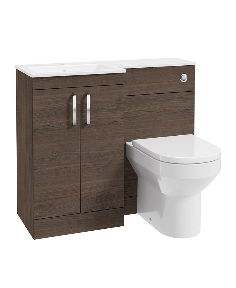 Corta 100Cm Lh Combination Two Door Unit Sable Ash-Chrome Handles