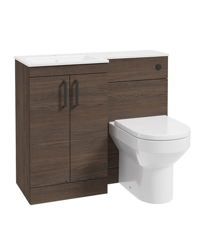 Corta 100Cm Lh Combination Two Door Unit Sable Ash-Black Handles