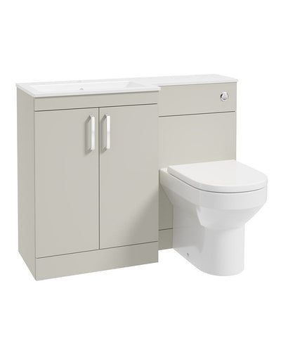 Corta 110Cm Lh Combination Two Door Unit Whispering Willow-Chrome Handles