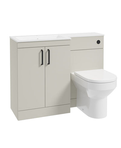 Corta 110Cm Lh Combination Two Door Unit Whispering Willow-Black Handles