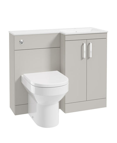 Corta 100Cm Rh Combination Two Door Unit Morning Mist-Chrome Handles