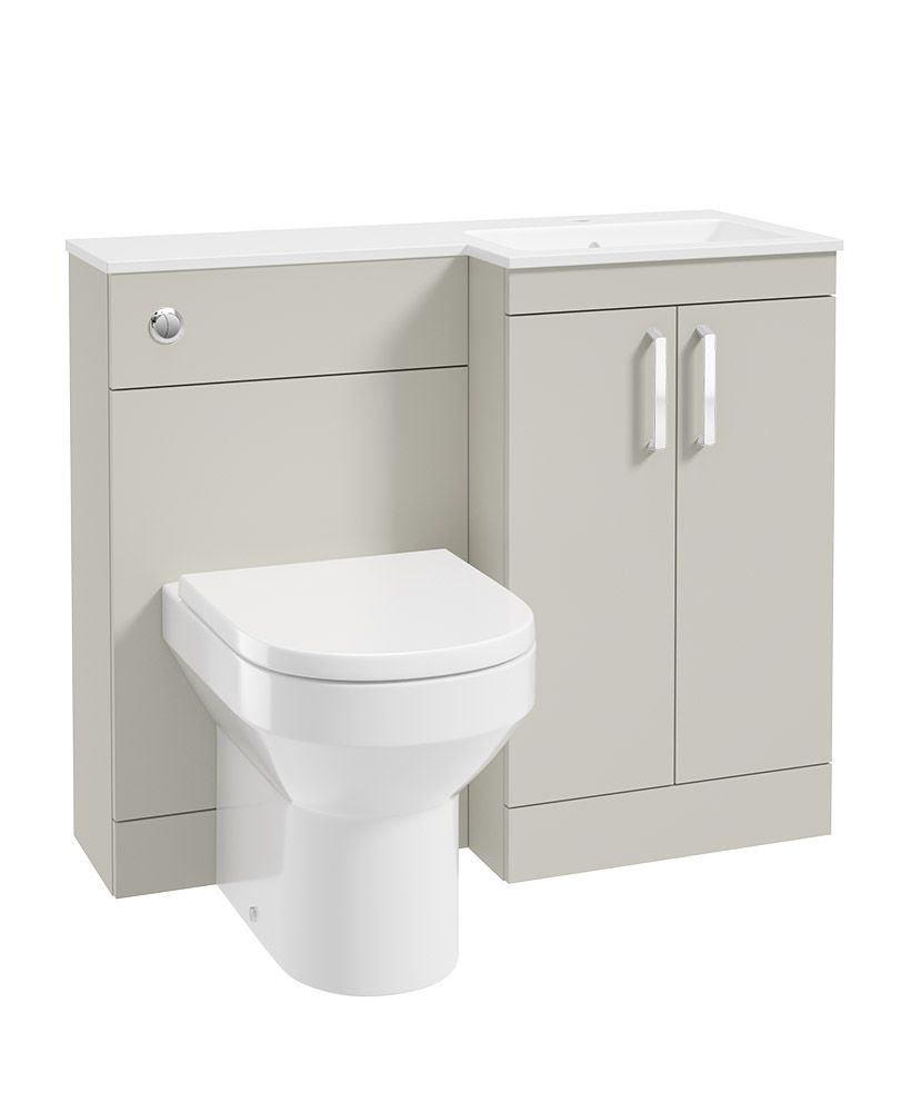 Corta 100Cm Rh Combination Two Door Unit Whispering Willow-Chrome Handles