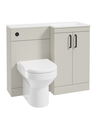 Corta 100Cm Rh Combination Two Door Unit Whispering Willow-Black Handles