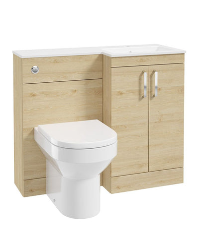 Corta 100Cm Rh Combination Two Door Unit Honey Oak-Chrome Handles