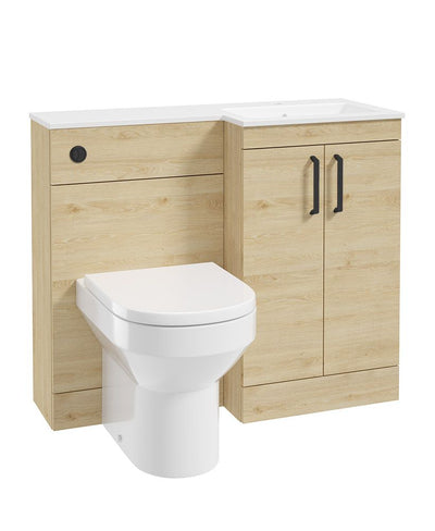 Corta 100Cm Rh Combination Two Door Unit Honey Oak-Black Handles