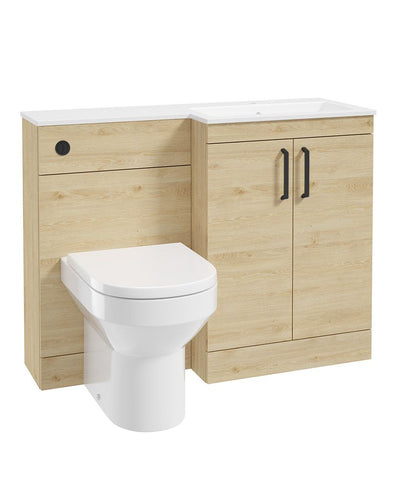 Corta 110Cm Rh Combination Two Door Unit Honey Oak-Black Handles