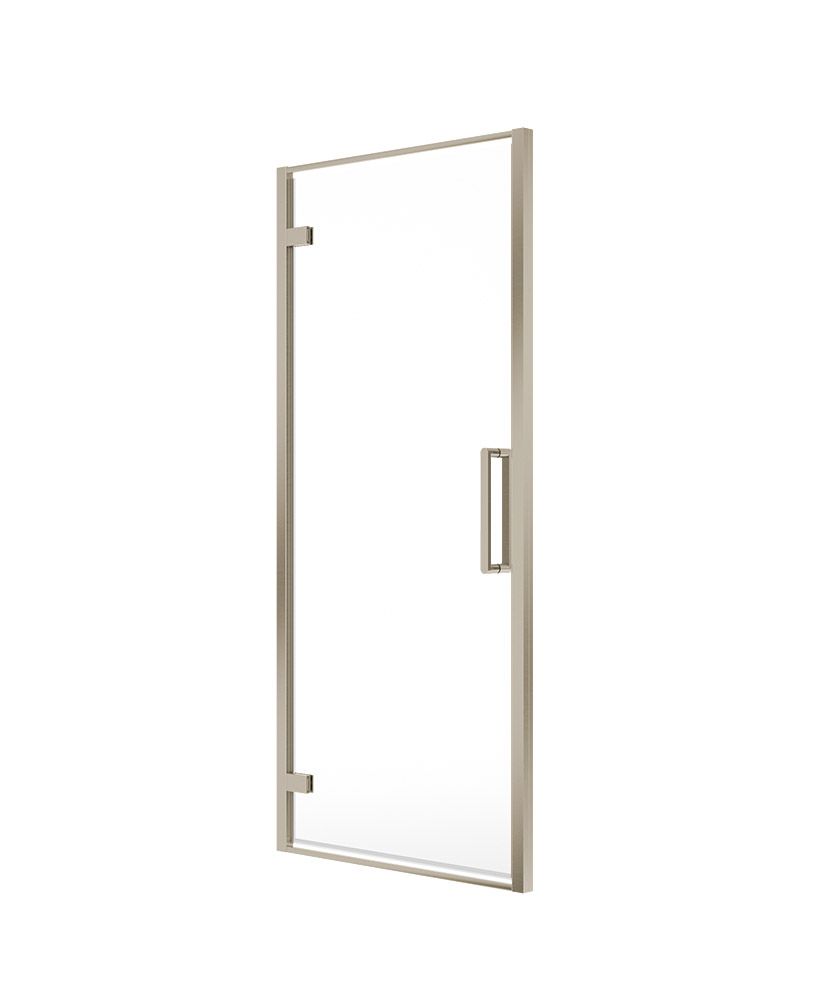 Aspect Hinged 760Mm Shower Door Brushed Nickel