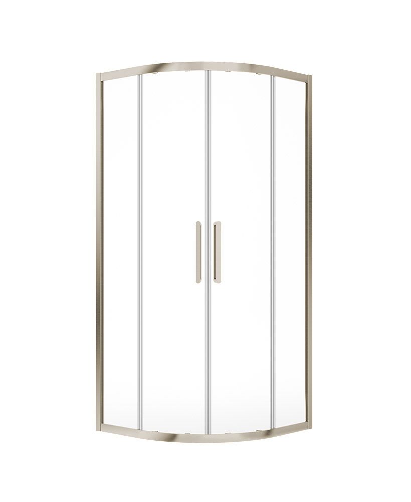 Aspect Double Door Quadrant 900Mm Shower Door Brushed Nickel