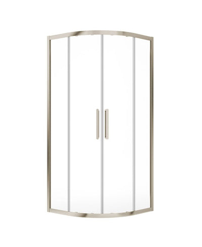 Aspect Double Door Quadrant 900Mm Shower Door Brushed Nickel