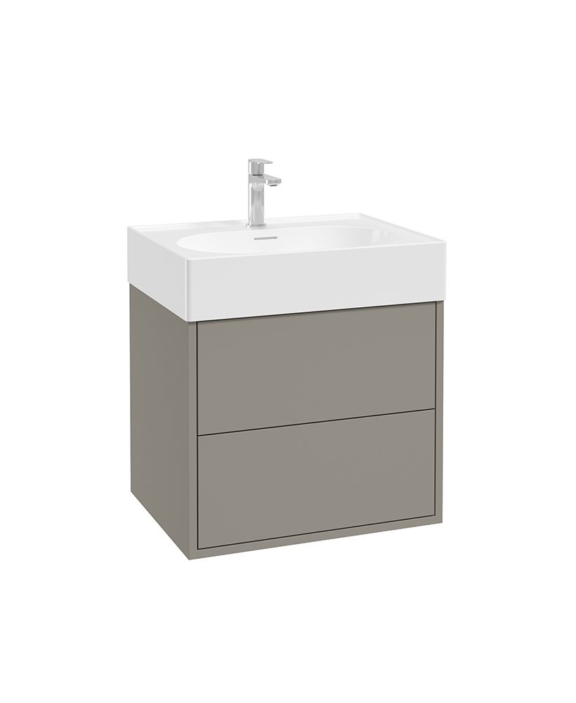 Living Pulse Wall Hung 60Cm Two Drawer Unit City Stone & Basin