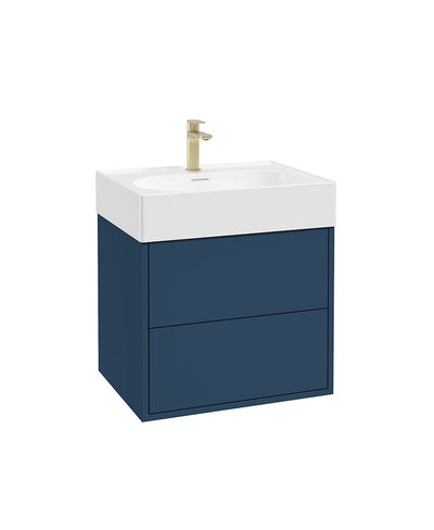 Living Pulse Wall Hung 60Cm Two Drawer Unit Riverside & Basin