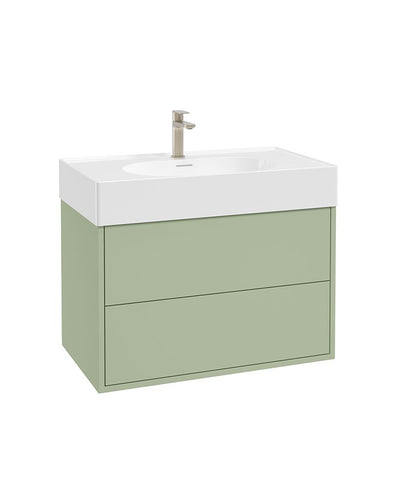 Living Pulse Wall Hung 80Cm Two Drawer Unit Parkland & Basin