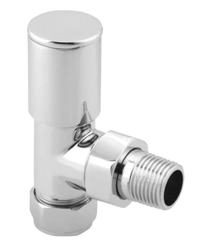 Sonas Round Head Angled Radiator Valve Chrome