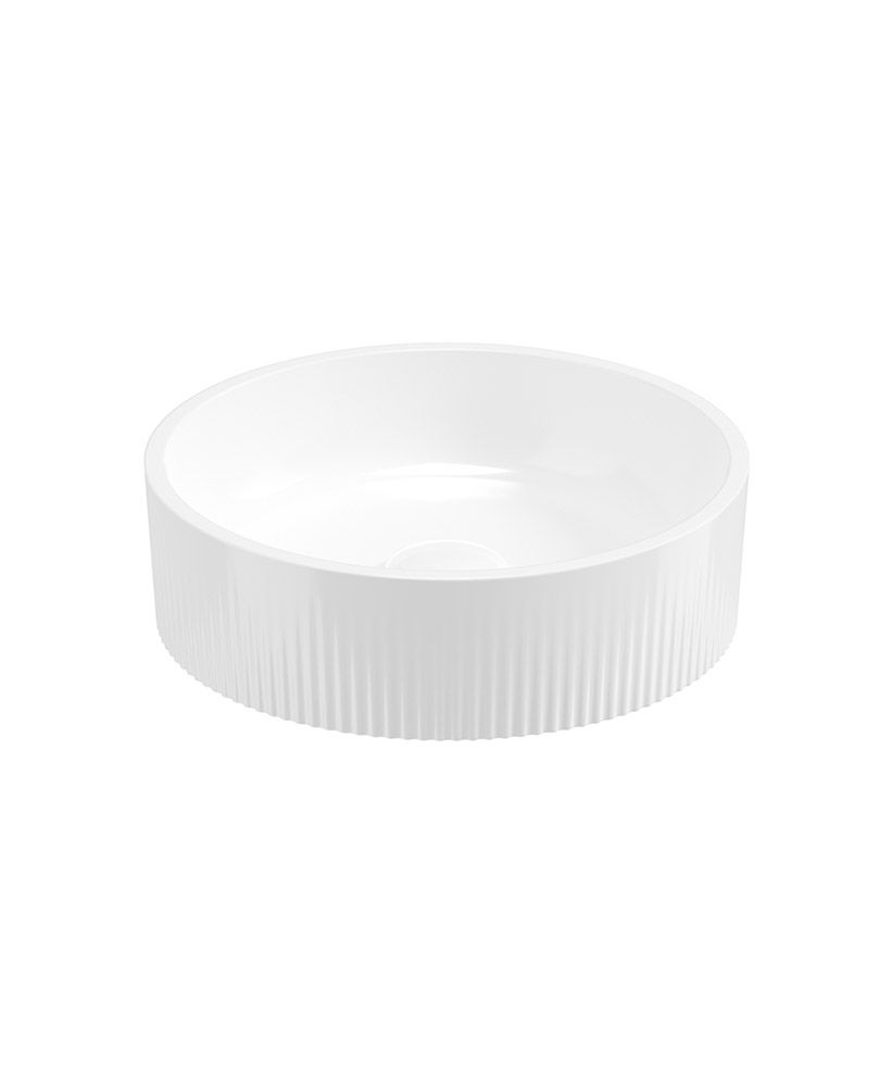 Reed Round Countertop Basin Gloss White