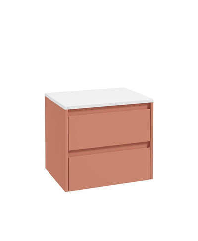 Living Apex Wall Hung 60Cm Two Drawer Countertop Unit Metro Blaze