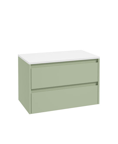 Living Apex Wall Hung 80Cm Two Drawer Countertop Unit Parkland