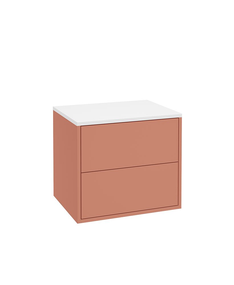 Living Pulse Wall Hung 60Cm Two Drawer Countertop Unit Metro Blaze