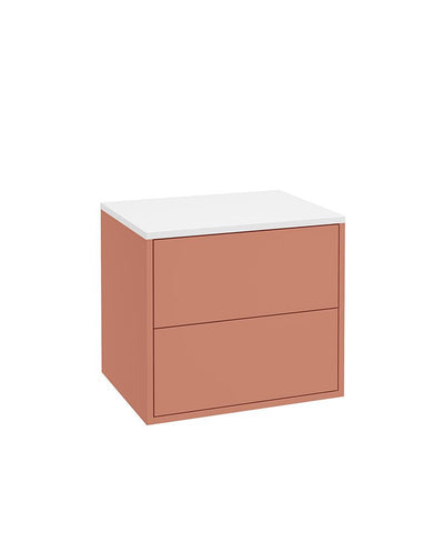 Living Pulse Wall Hung 60Cm Two Drawer Countertop Unit Metro Blaze