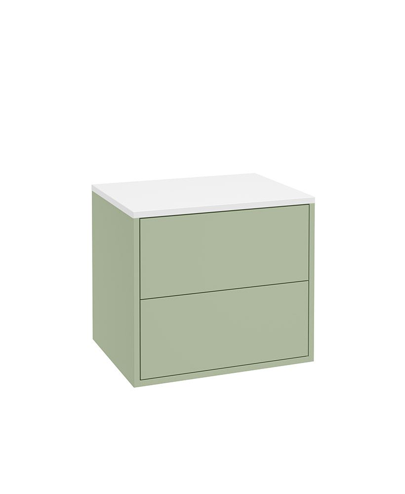 Living Pulse Wall Hung 60Cm Two Drawer Countertop Unit Parkland