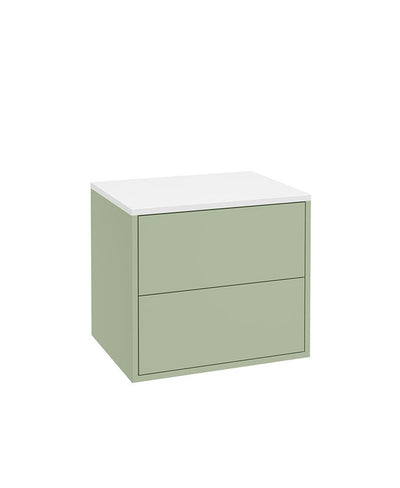 Living Pulse Wall Hung 60Cm Two Drawer Countertop Unit Parkland