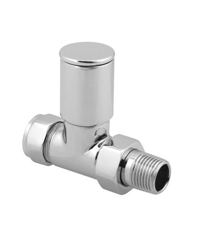 Sonas Round Head Straight Radiator Valve Chrome