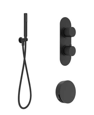 Alita Knurled Bath Set 2 Matt Black