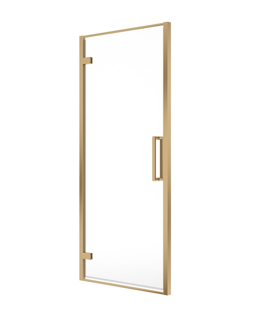 Aspect Hinged 760Mm Shower Door Brushed Gold