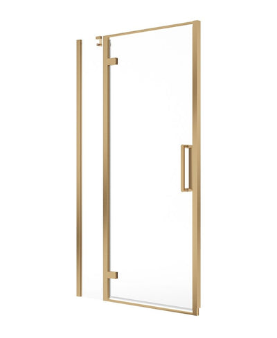 Aspect Inline Hinged 1000Mm Shower Door Brushed Gold