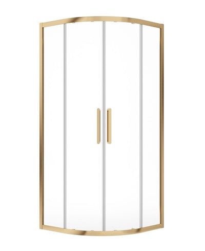 Aspect Double Door Quadrant 900Mm Shower Door Brushed Gold