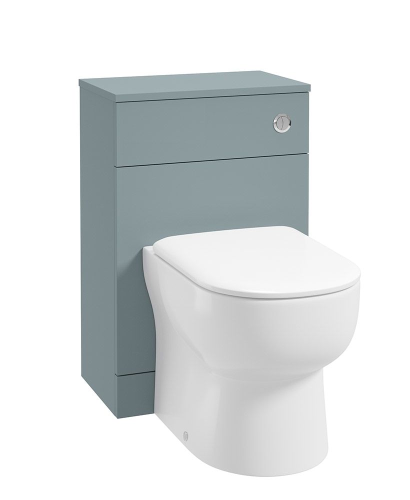 Scandinavian Back To Wall Unit & Cistern Matt Coral Green
