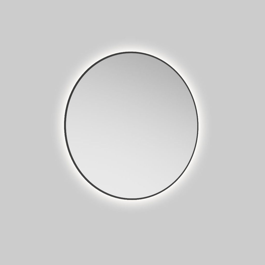 Echo 800Mm Round Illuminated Mirror Black