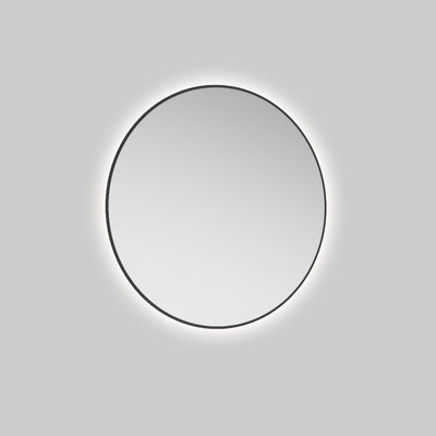 Echo 800Mm Round Illuminated Mirror Black