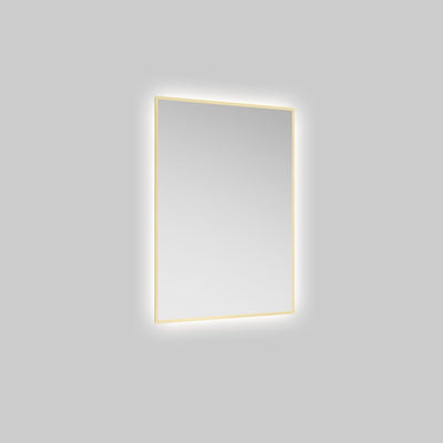 Echo 500X700Mm Rectangle Illuminated Mirror Gold