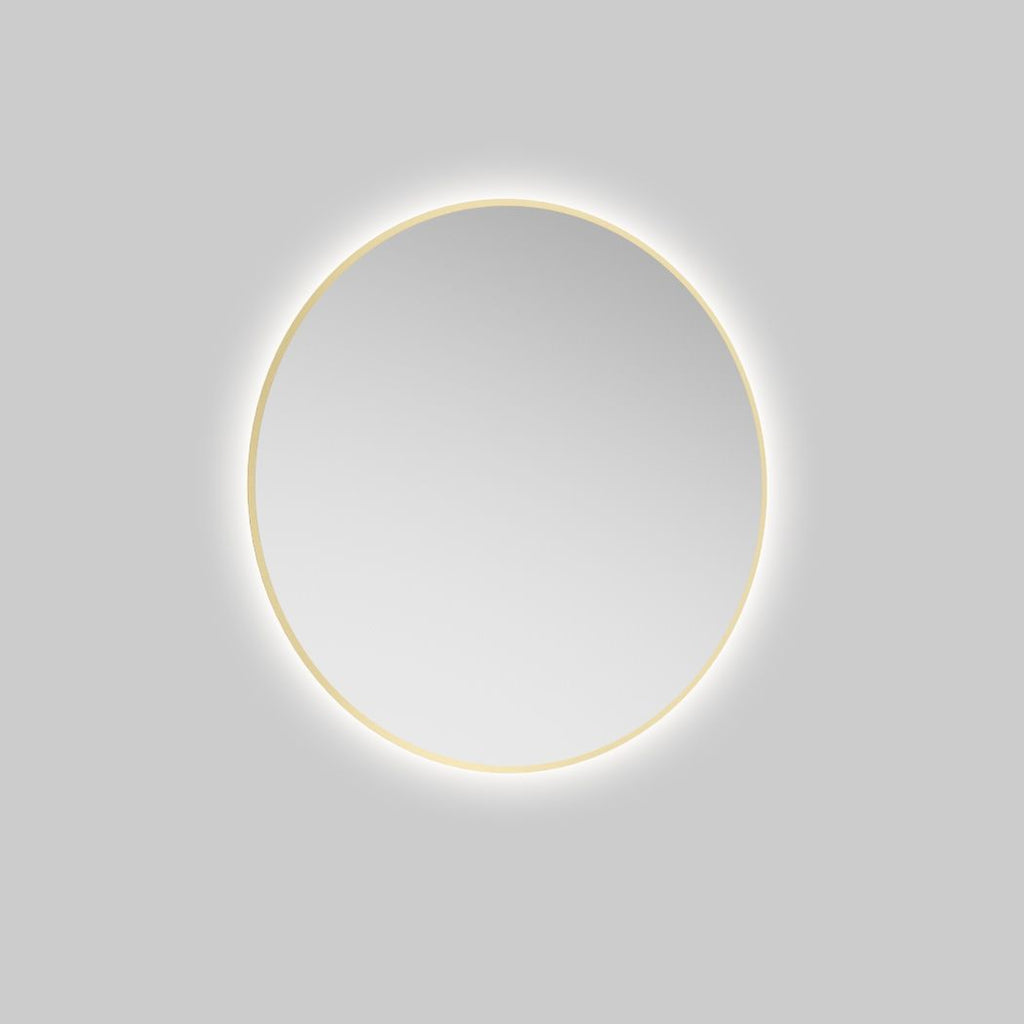 Echo 800Mm Round Illuminated Mirror Gold