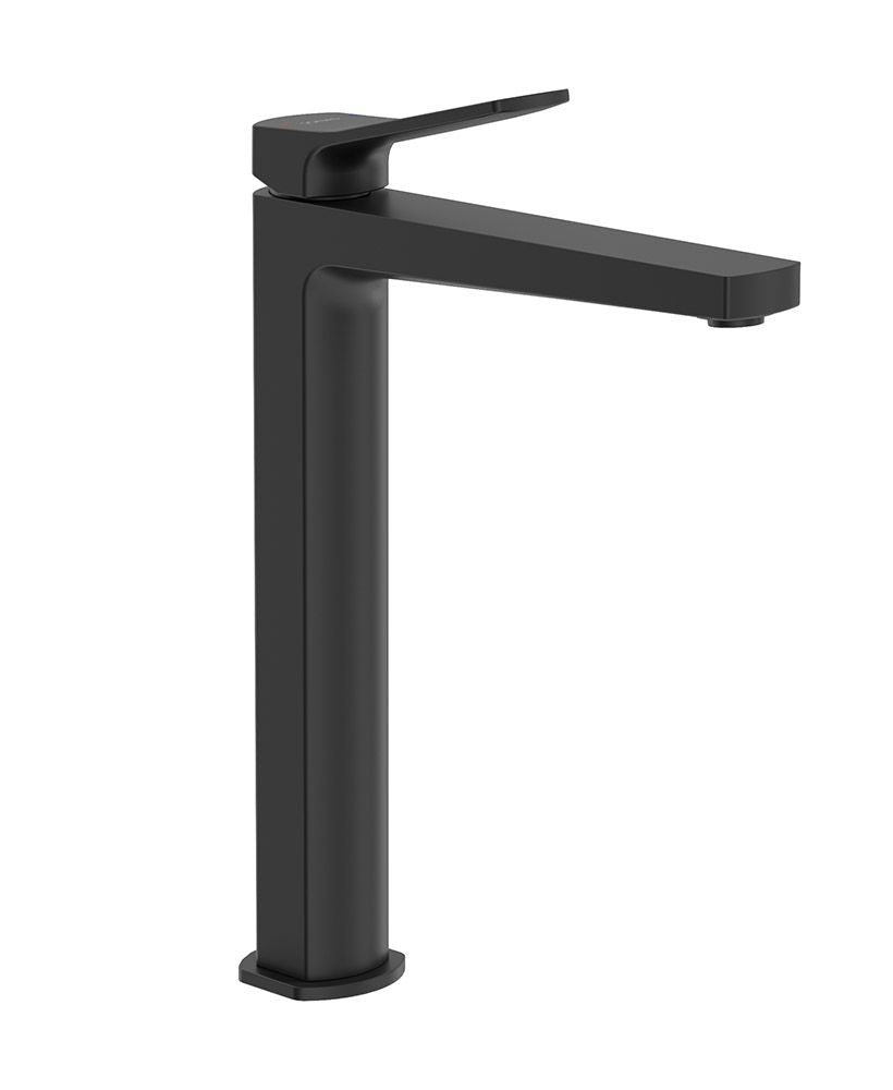 Luta Freestanding Basin Mixer Matt Black
