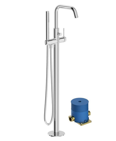 Alita Floorstanding Bath Shower Mixer Chrome