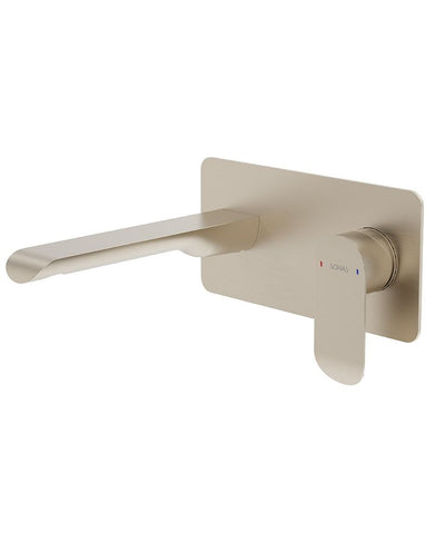 Scope Wall Mounted Basin Mixer Brushed Nickel