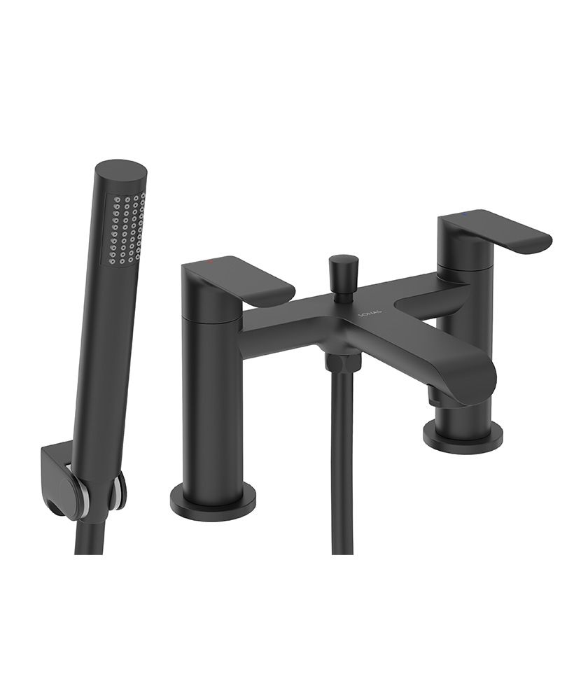 Scope Deck Mounted Bath Shower Mixer Matt Black