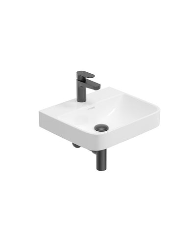 Horizon Square 45Cm 1Th Wash Basin & Bottle Trap Matt Black