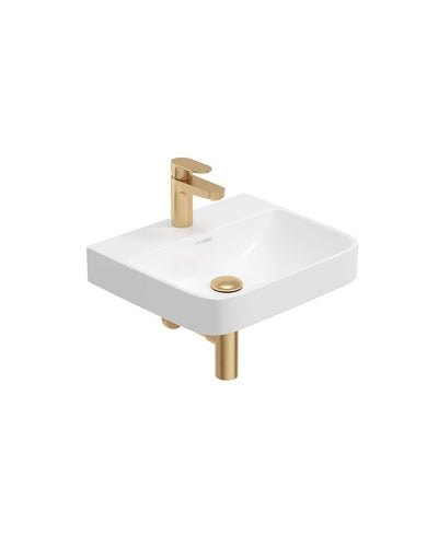 Horizon Square 45Cm 1Th Wash Basin & Bottle Trap Brushed Gold