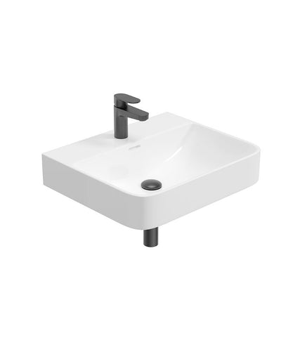 Horizon Square 55Cm 1Th Wash Basin & Bottle Trap Matt Black