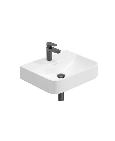 Horizon Square 50Cm 1Th Wash Basin & Bottle Trap Matt Black