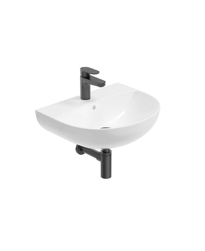 Horizon Round 50Cm 1Th Wash Basin & Bottle Trap Matt Black