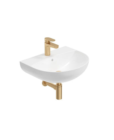 Horizon Round 50Cm 1Th Wash Basin & Bottle Trap Brushed Gold