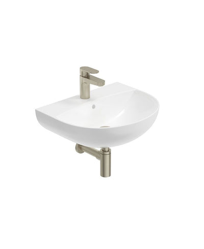 Horizon Round 50Cm 1Th Wash Basin & Bottle Trap Brushed Nickel