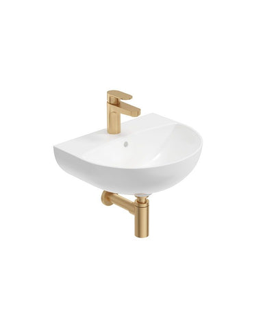 Horizon Round 45Cm 1Th Wash Basin & Bottle Trap Brushed Gold