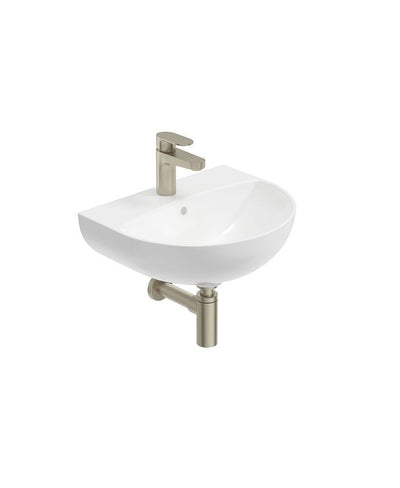 Horizon Round 45Cm 1Th Wash Basin & Bottle Trap Brushed Nickel