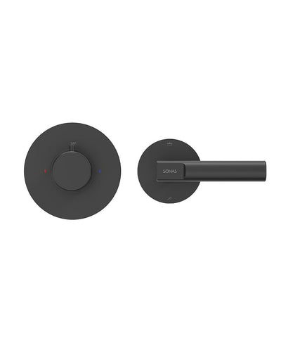 Hakk Concealed Thermostatic Shower Valve With Diverter Matt Black