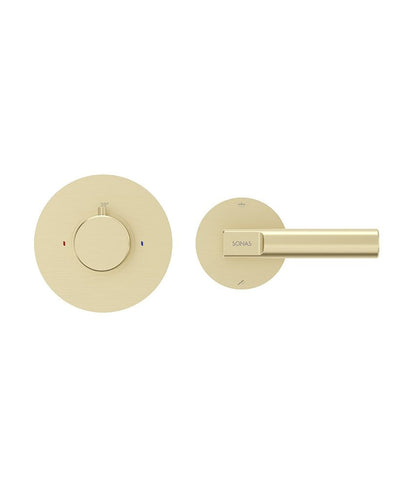 Hakk Concealed Thermostatic Shower Valve With Diverter Brushed Gold