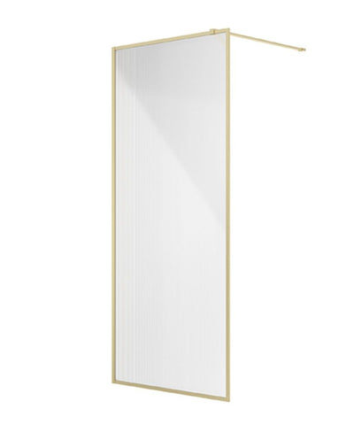Mirage 1200Mm Brushed Gold Frame With Fluted Glass